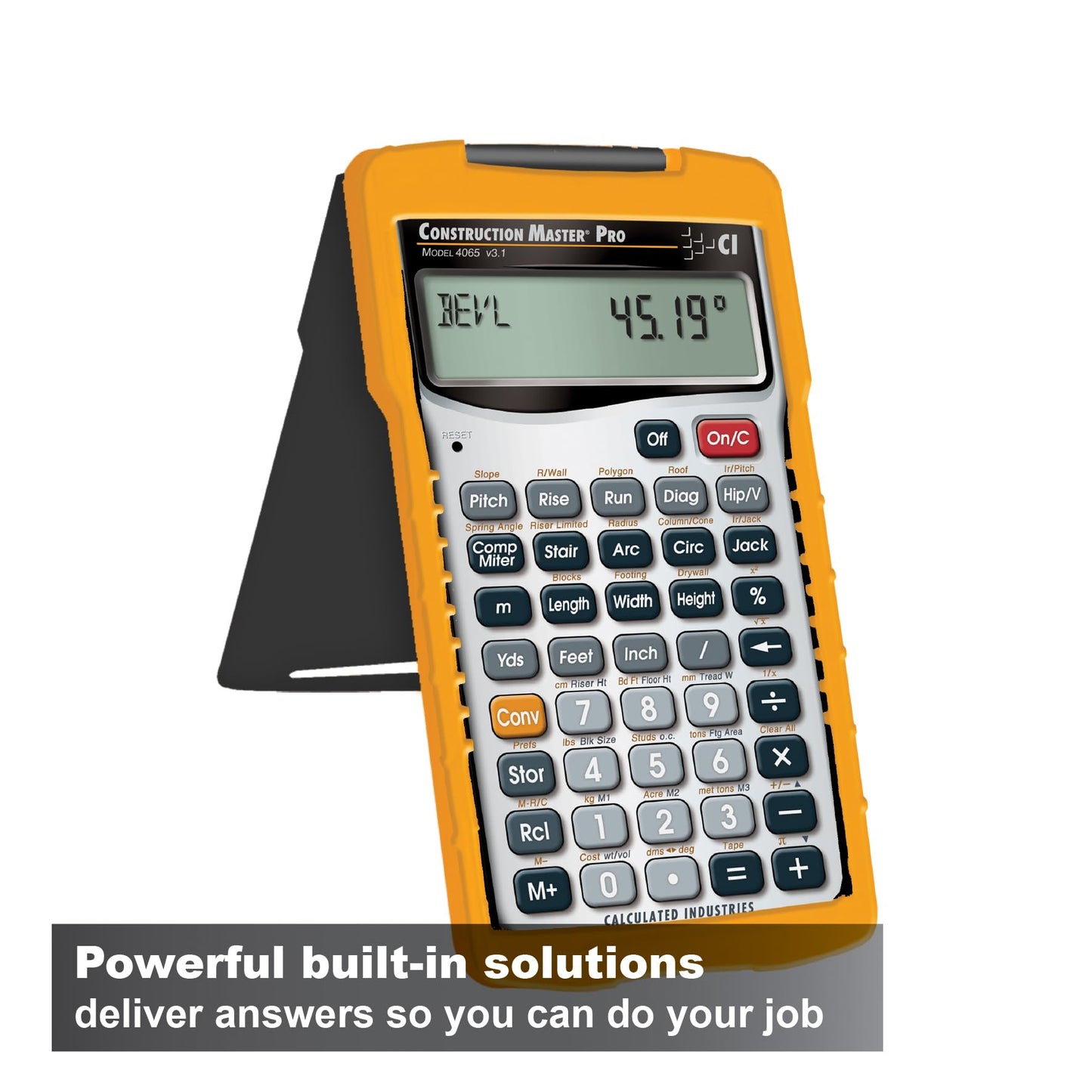 Calculated Industries 4065 Construction Master Pro Advanced Construction Math Feet-inch-Fraction Calculator for Contractors, Estimators, Builders