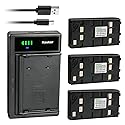 Kastar 3-Pack Battery and Smart USB Charger Compatible with RCA CC-637 CC6371 CC-6371 CC6372 CC-6372 CC638 CC-638 CC6383 CC-6383 CC6384 CC-6384 CC639