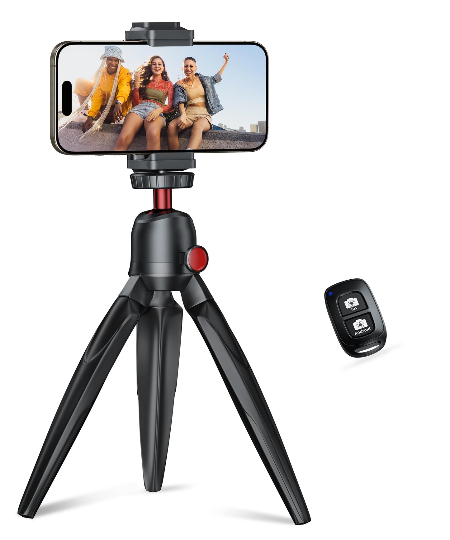 Fuloview Phone Tripod with Wireless Remote, Mini Stand Compatible with Cell Phones, Cameras