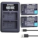 Batmax 2Pcs 2650mAh LP-E6 LP-E6N Battery + LED Dual Charger for Canon EOS R, R5, R6, Ra, XC10, XC15, 5D Mark II/III/IV, 5DS, 5DS R, 6D, 6D Mark II