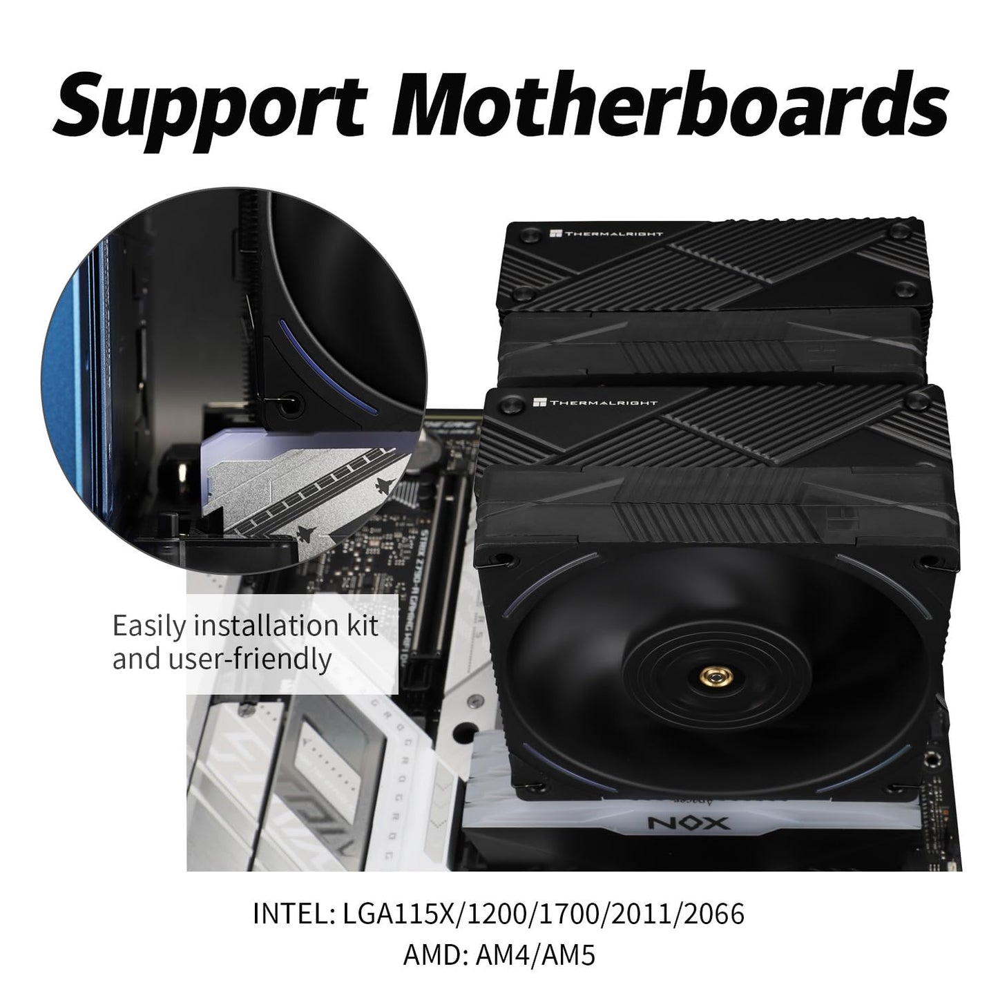 Thermalright Phantom Spirit 120 EVO CPU Air Cooler, 7 Heat Pipes CPU Cooler, Dual 120mm TL-K12 PWM Fan, AGHP 4.0 Technology, S-FDB Bearing, for AMD