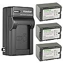 Kastar 3-Pack CGR-D16 Battery and AC Wall Charger Replacement for Panasonic AG-3DA1, AG-3DA1E, AG-3DA1P, AG-AC90, AG-AC90P, AG-AC90PJ, AG-AC90PX