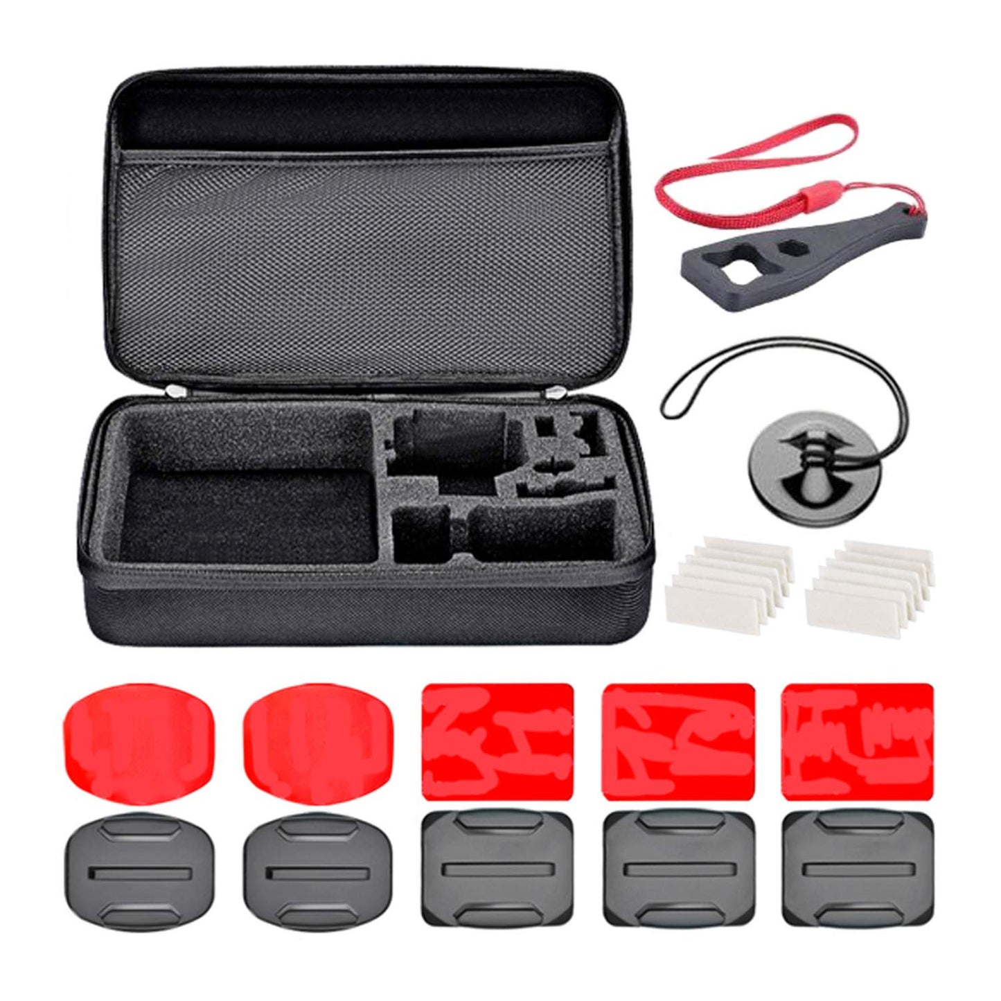 Koah 50-In-1 Action Camera Accessory Kit (Compatible with GoPro) - Suction Cup, Floating Handle, Grip Strap, 360 Rotation Clip, Tether Straps, Wrist