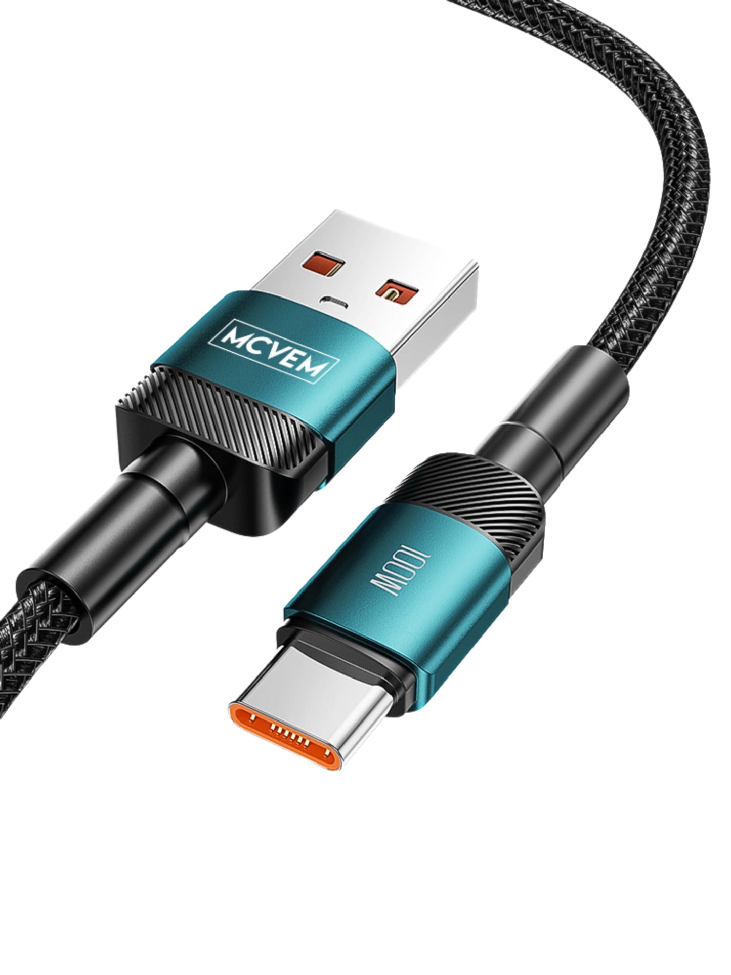MCVEM 100W USB A to C Fast Charging Data Cable 3.3 Feet USB to USB C Cable for Android Charging, iPad, iPhone 15, Devices with USBC Charging - USBA
