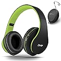 ZIHNIC Bluetooth Headphones Over-Ear, Foldable Wireless and Wired Stereo Headset Micro SD/TF, FM for Cell Phone,PC,Soft Earmuffs &Light Weight…