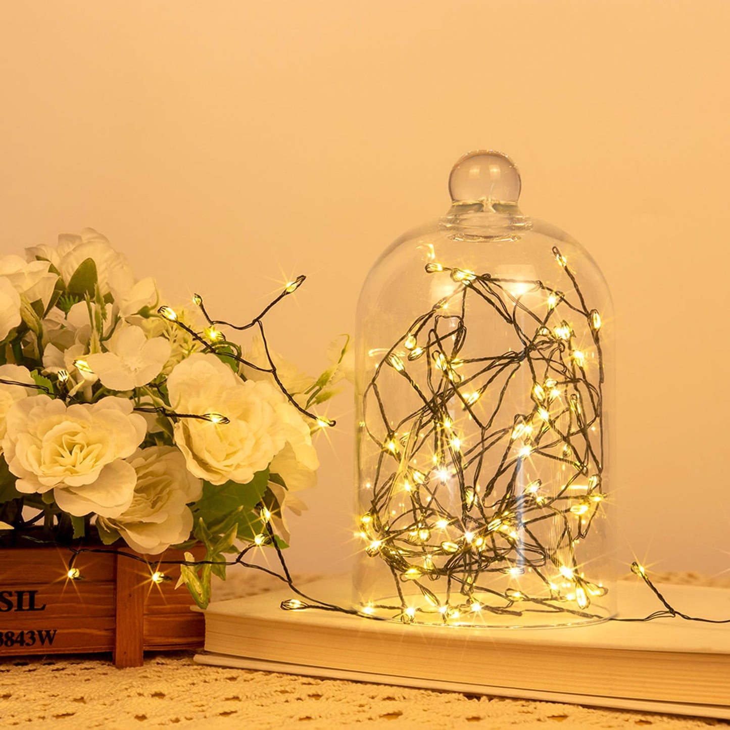 ZELUXDOT Firecracker Fairy Lights,100FT 1000Leds Waterproof Twinkle Lights Plug in,8 Modes Remote String Light for Indoor Outdoor Christmas Wedding