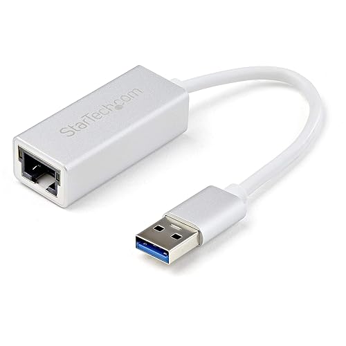 StarTech.com USB 3.0 to Gigabit Network Adapter - Silver - Sleek Aluminum Design for MacBook, Chromebook or Tablet - Native Driver Support