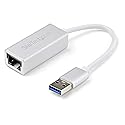 StarTech.com USB 3.0 to Gigabit Network Adapter - Silver - Sleek Aluminum Design for MacBook, Chromebook or Tablet - Native Driver Support