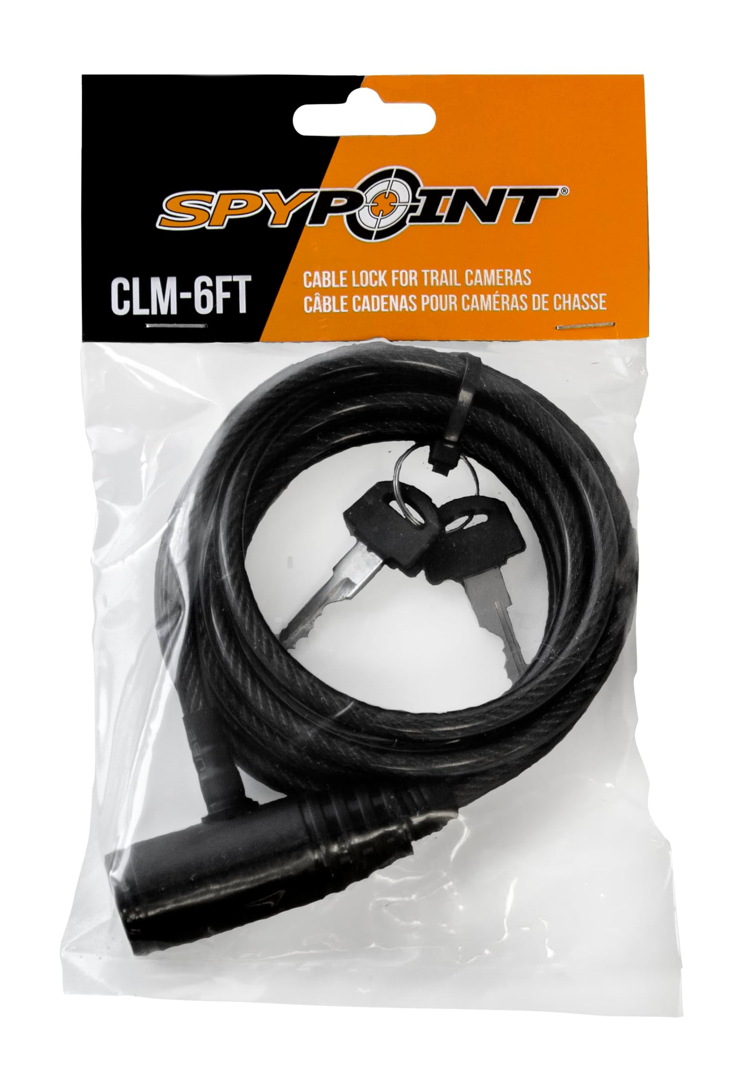 Spypoint CLM-6FT Six-Foot Long Trail Camera Coated Cable Lock Steel Cable Lock for securing Scouting Cameras Fits Most Trees and All Cameras Comes