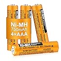 EOCIK 4 Pack HHR-70AAAB AAA Battery Rechargeable for 1.2V 750mah NiMH AAA Batteries for Panasonic Cordless Phones, Remote Controls, Electronics