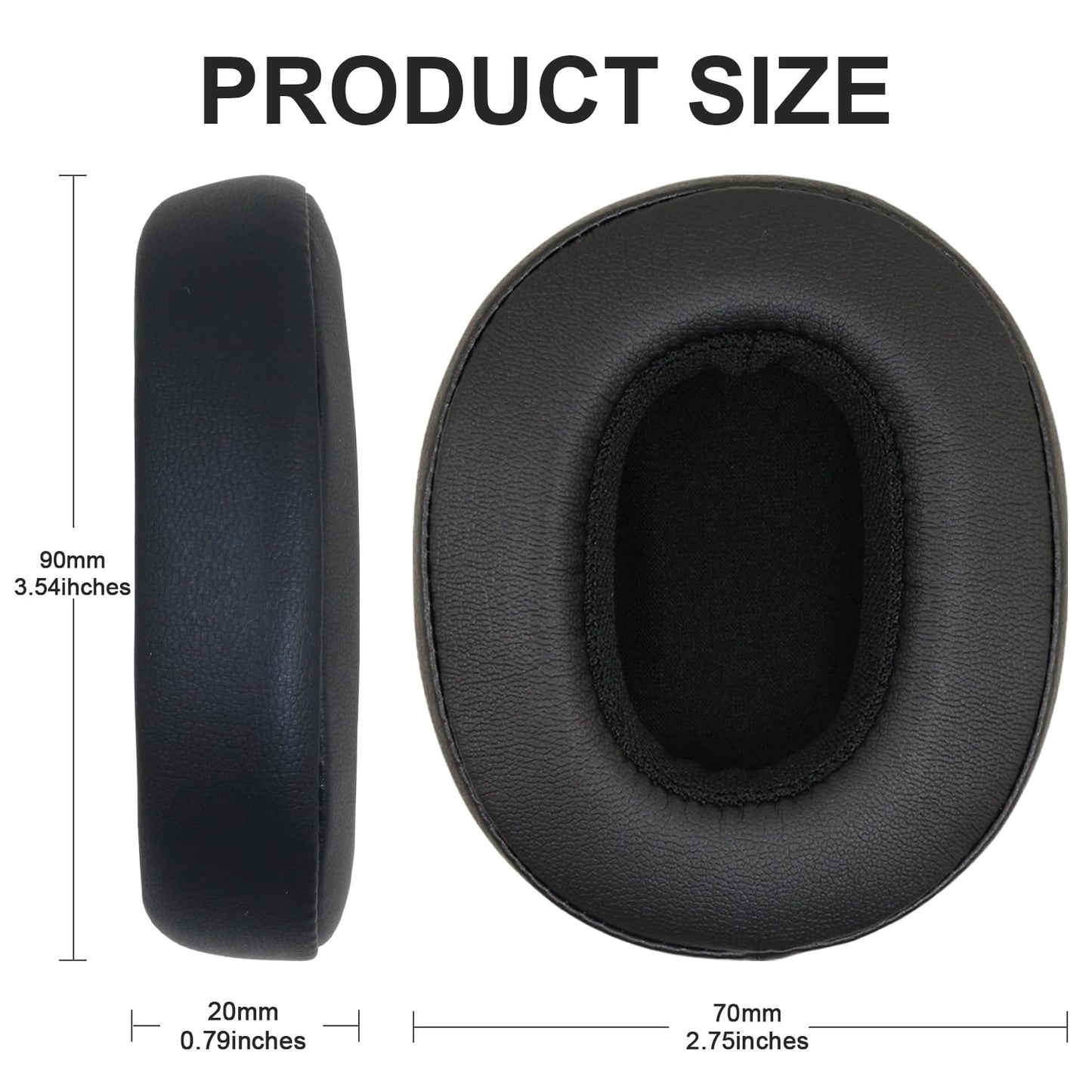 Replacement Ear Pads for Skullcandy Crusher Wireless/Evo/ANC Hesh 3/EVO/ANC, Headphones Earpad Cushions, Headset Ear Covers Also Fit Skullcandy Venue