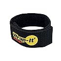 Quick-Straps by Wrap-It Storage - 9” (12-Pack) Black - Hook and Loop Straps for Hose and Cord Storage and Organization