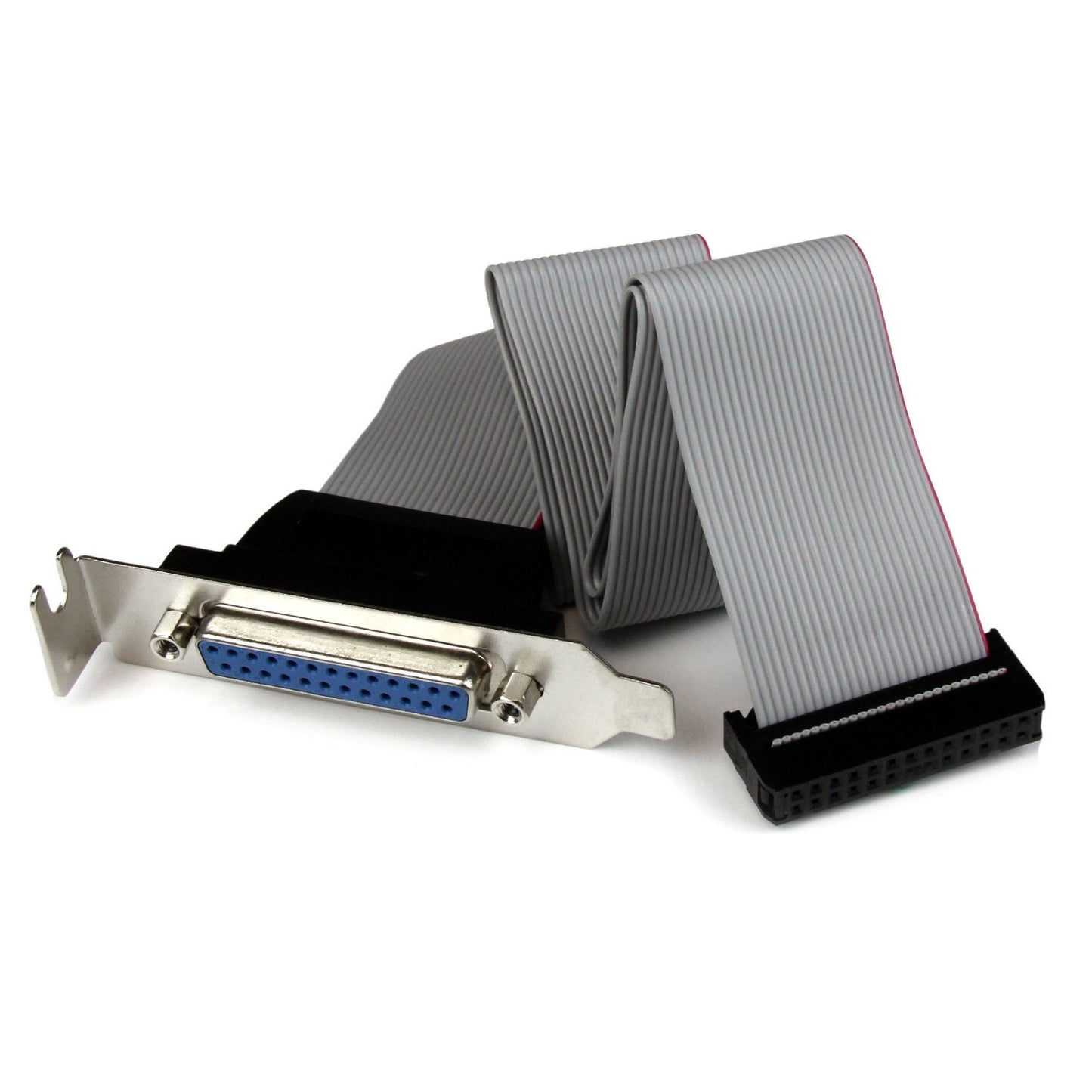 StarTech.com Low Profile 16in Parallel Port Header Cable Adapter w/ Bracket - DB25 to IDC26 Parallel Port Bracket DB-25 (F) to IDC 26 (F)
