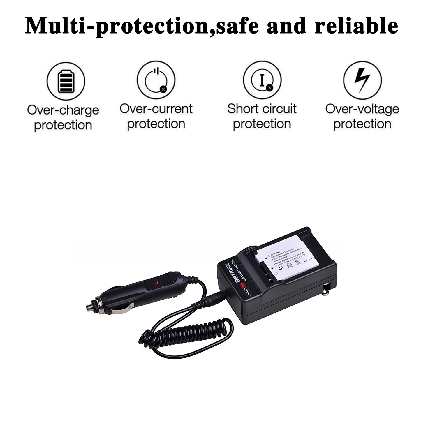 Batmax 2Pcs 1200mAh NB-8L Batteries + Charger Kits for Canon PowerShot A2200 is,A3000 is,A3100 is,A3200 is,A3300 is Digital Cameras