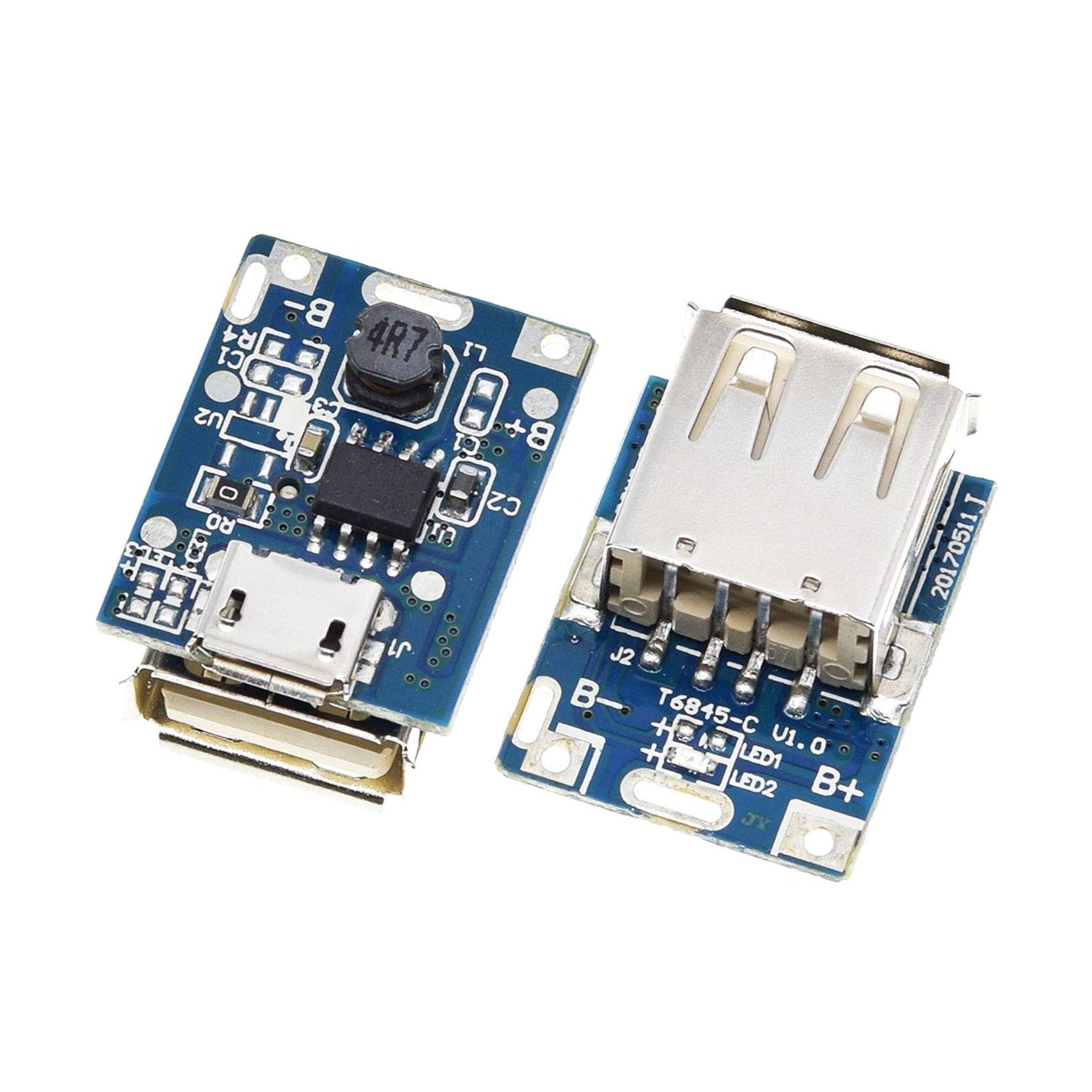 ALAMSCN 12PCS 5V 1A Boost Power Supply Module Lithium Battery Li-ion Charging Protection Board 134N3P DIY Charger LED Display USB and Micro Port