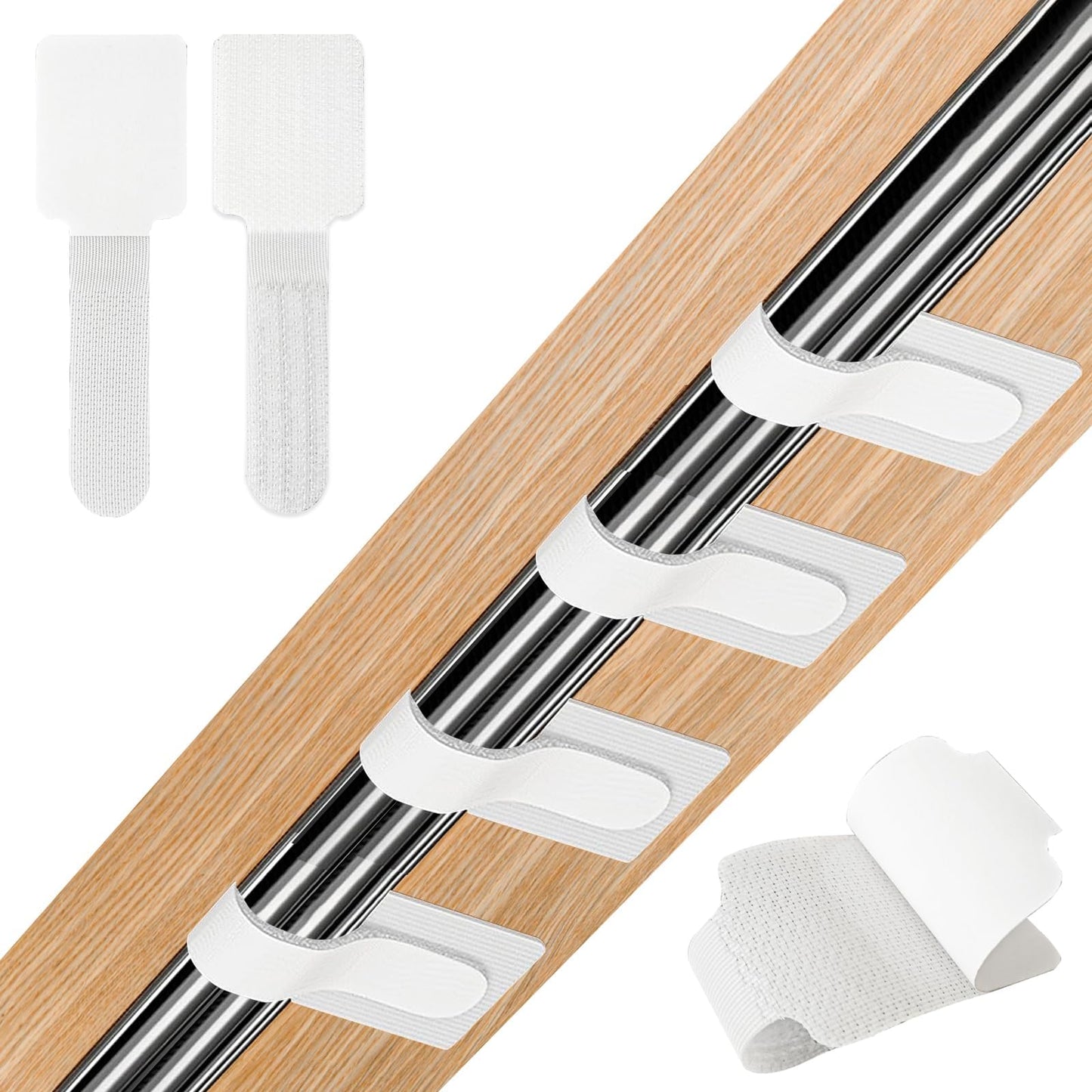36PCS Cable Organizer Hook and Loop Cable Ties, Self Adhesive Hook and Loop Cable Straps Sticky-Back Cable Management Cord Organizer Cable Clip