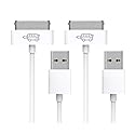 RocketBus 2-Pack USB Sync Charging Charger Data Transfer Cable Cord for Use to Work with Charge Old Models Apple iPhone 3 3G 3GS 4 4S iPod 4G 4th Gen