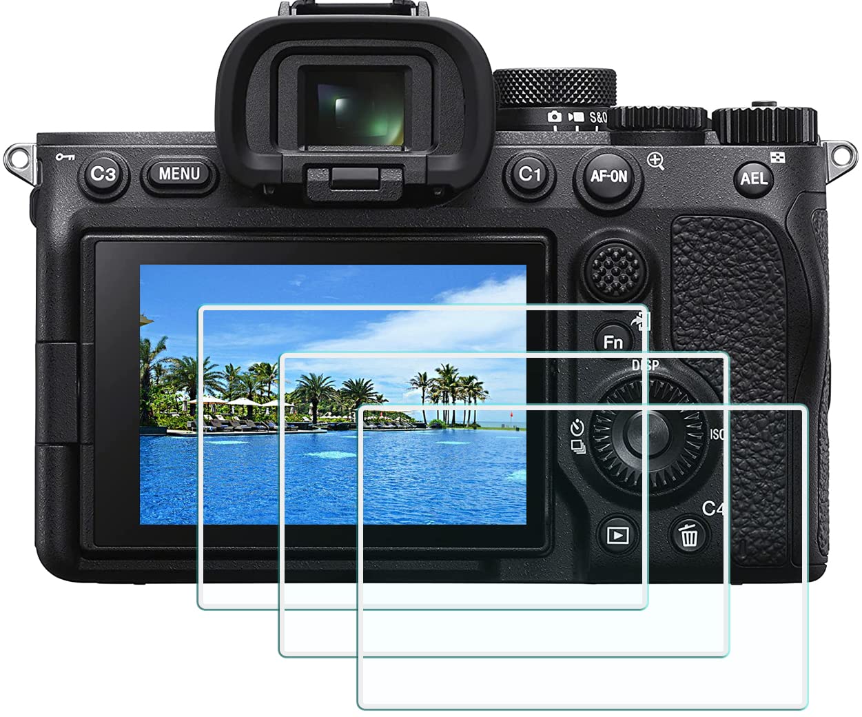 HUIPUXIANG Screen Protector for Sony Alpha 7 IV A7 IV A7IV A74 A7M4 Camera(for accessories), 0.3mm High Definition 9H Hardness Optical LCD Premium