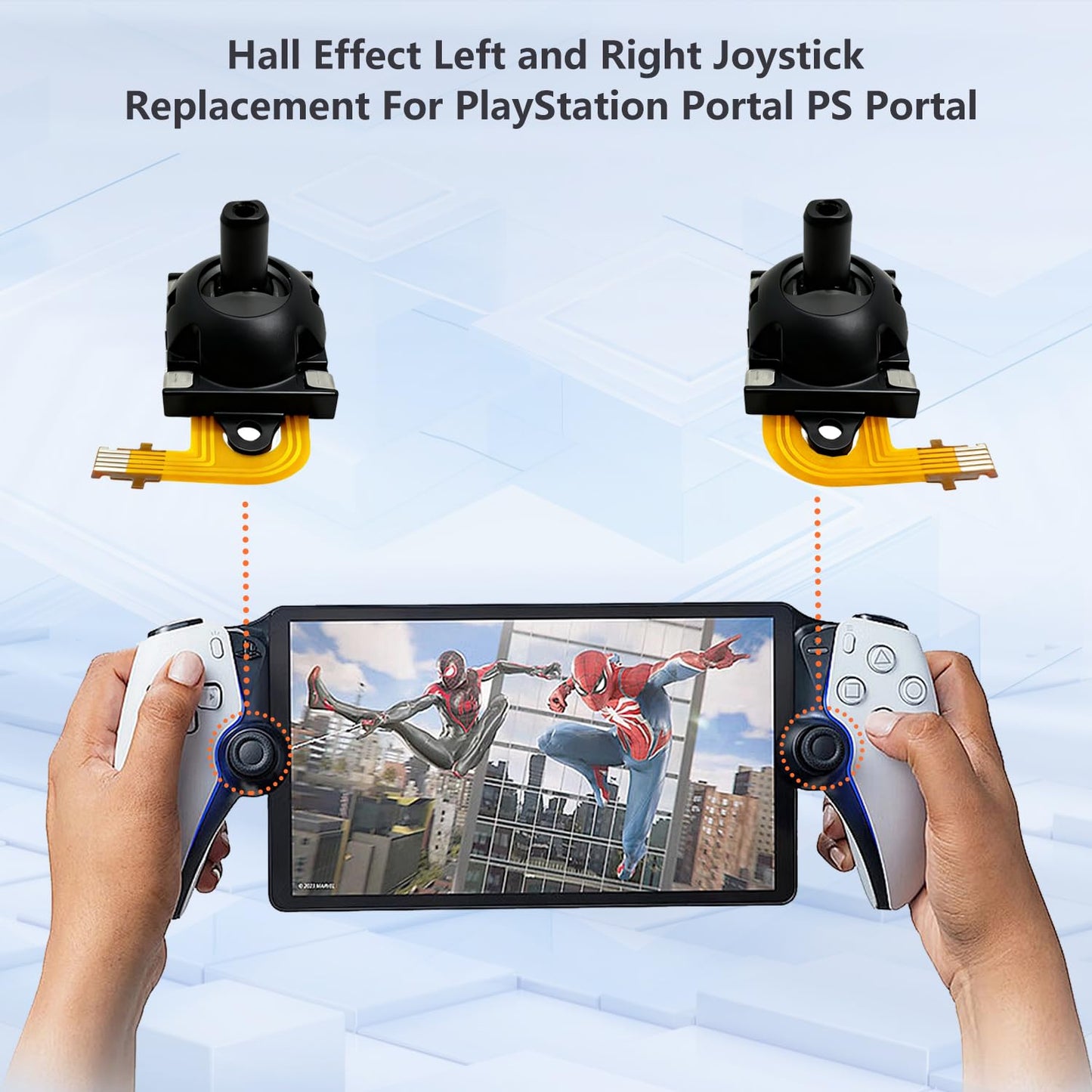 2-Pack Joystick Replacement Kit for PlayStation Portal PS Portal Console/PS5 VR2, Upgrade Anti-Drift Analog Thumbstick,Analog Thumb Stick Repair