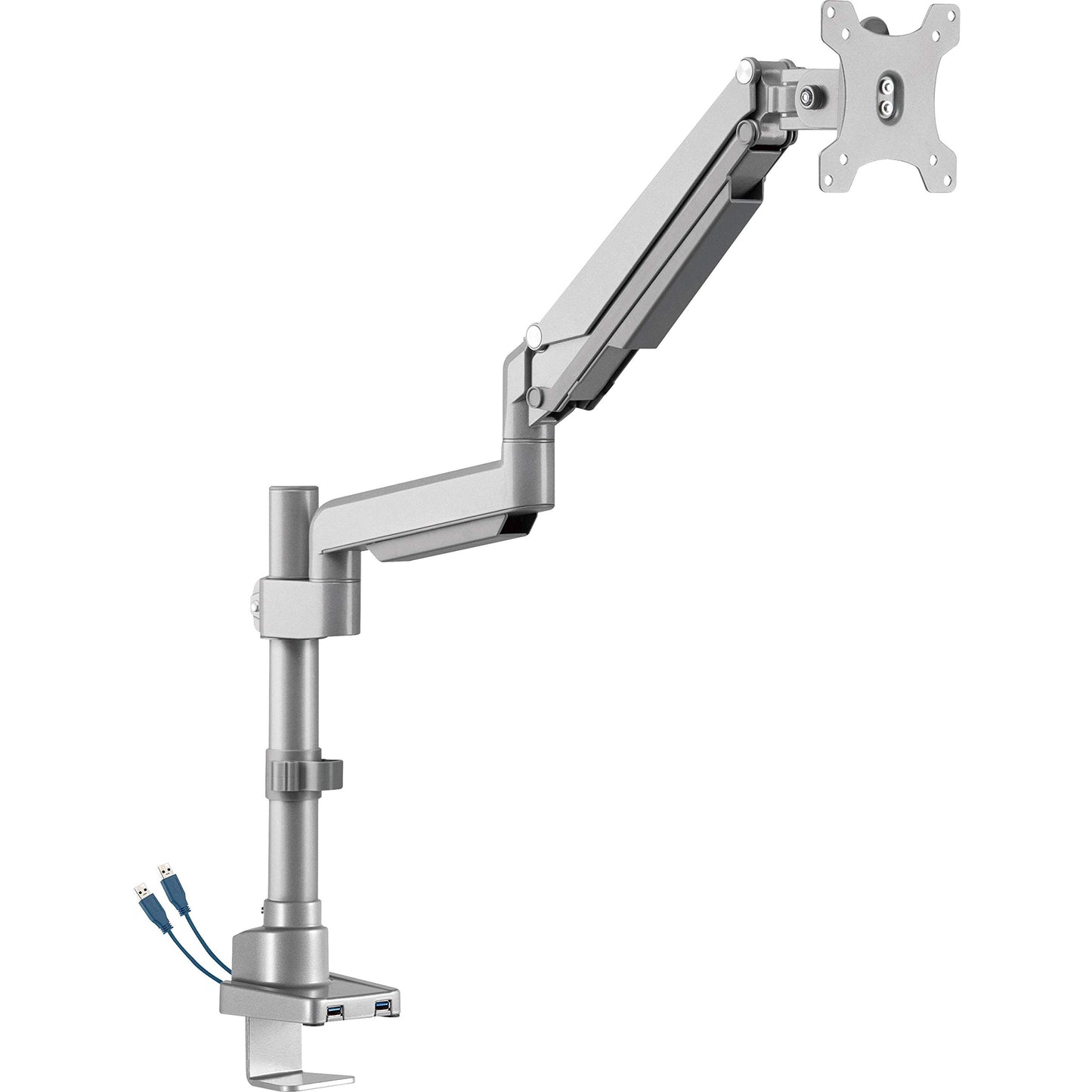 Lorell, LLR99802, Pole Single-Monitor Arm, 1 Each, Gray