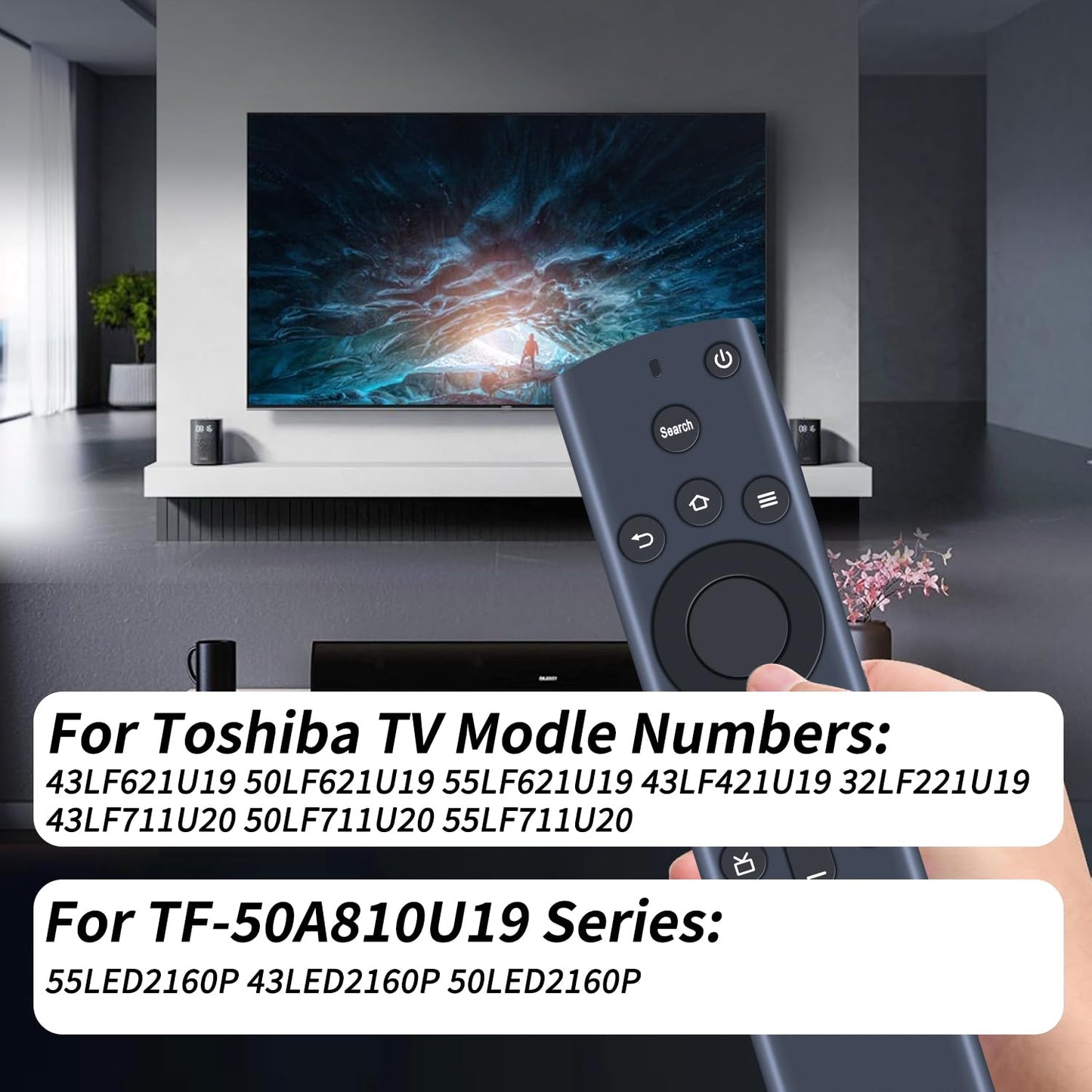 New CT-RC1US-19 IR Replacement Remote Control Compatible with Toshiba TV 43LF621U19 50LF621U19 55LF621U19 43LF421U19 32LF221U19 43LF711U20 50LF711U20