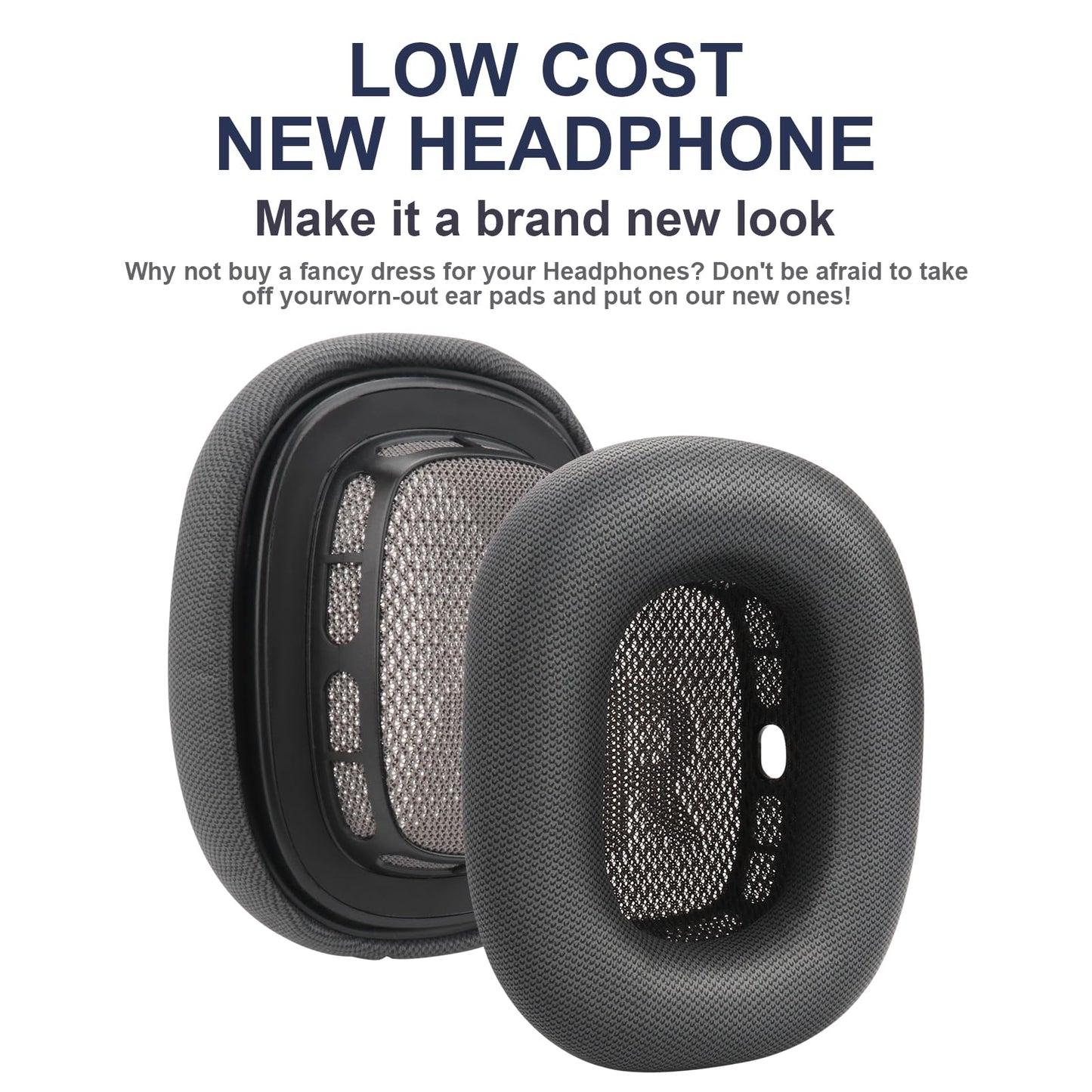 Miruchertter Replacement Ear Cushions for AirPods Max Headphones AirPod Max Ear Cushions Ear Pads Covers Comfort Protein Leather Noise Isolation