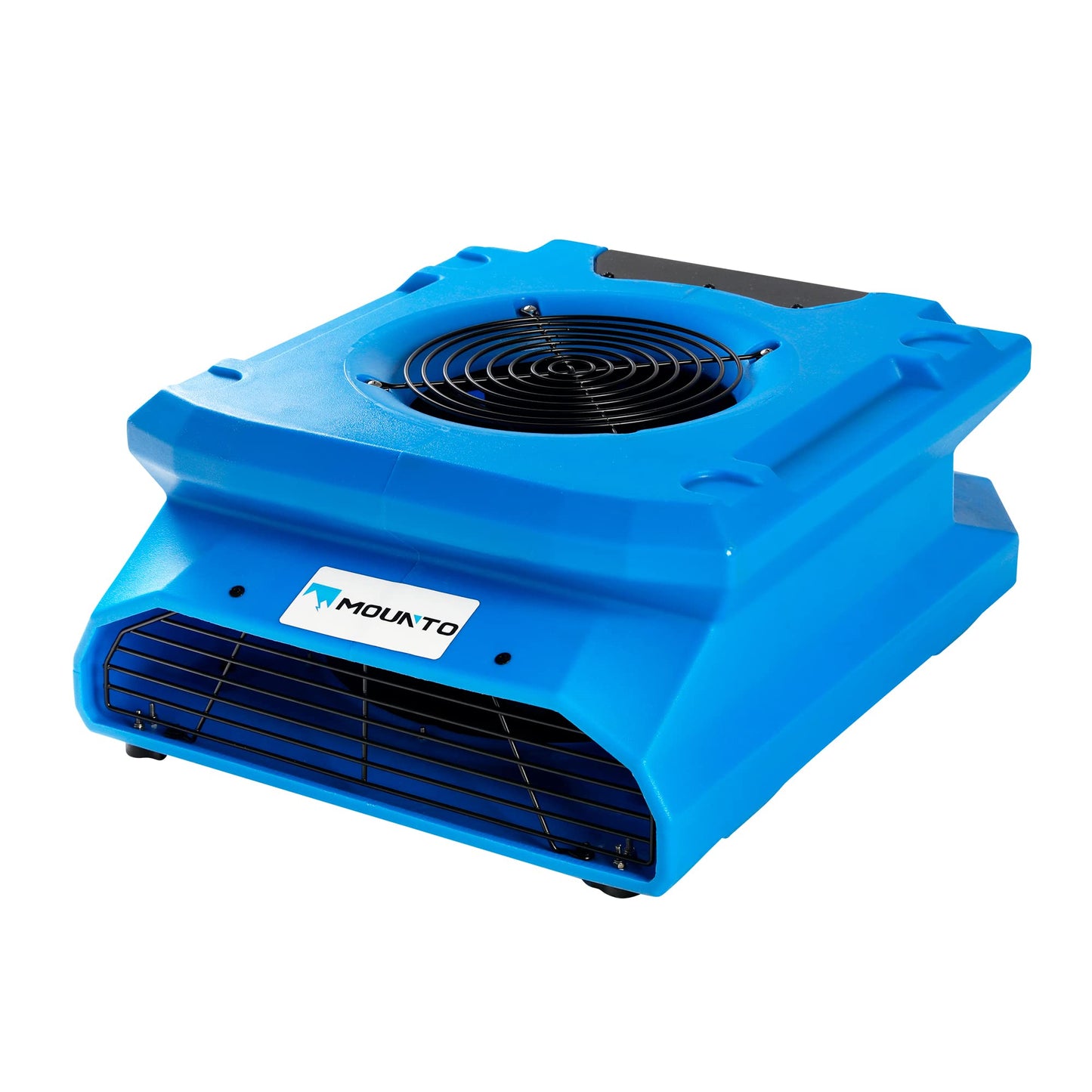 MOUNTO 1/4 HP 1200 CFM Low Profile Air Mover, 2-Speed Carpet Dryer Floor Fan with Dual GFCI Outlets, Stackable Lightweight Blower for Water Damage