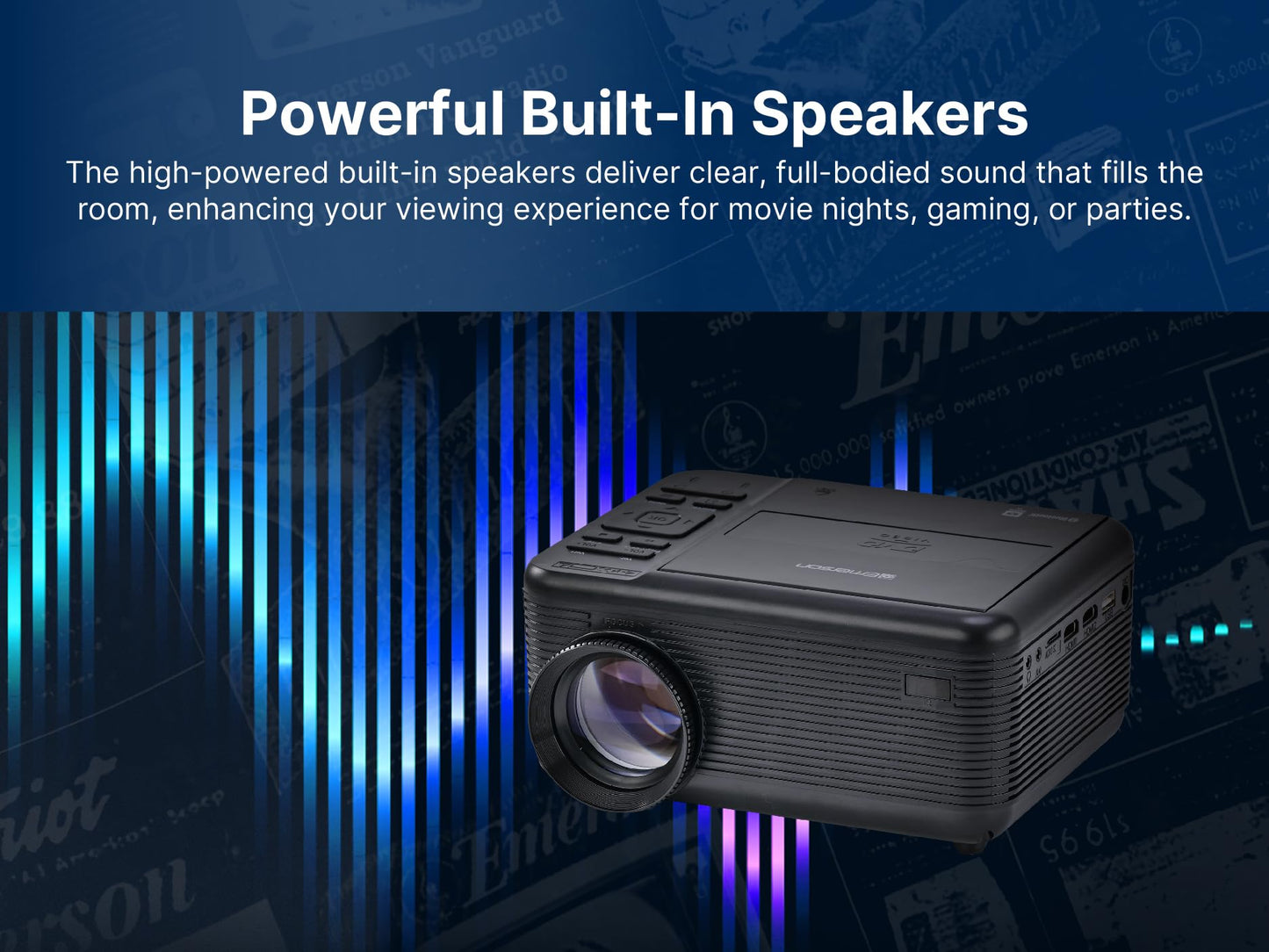 Emerson EVP-2504 120-Inch Home Theater LCD Projector with Built-In TV Tuner and DVD Player