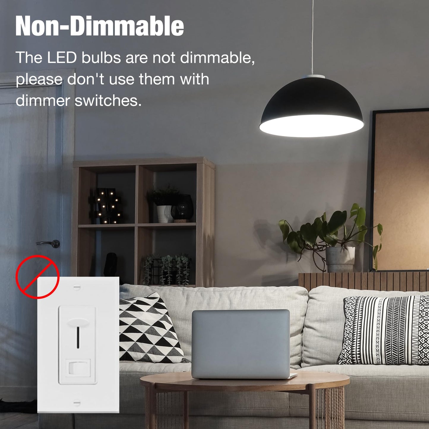 BUBO Ceiling Fan Light Bulbs 60 Watt Equivalent, 5.5W E12 LED Bulb Daylight 5000K, Fan Light Bulb, Small Base LED Light Bulbs 120V, Candelabra Base