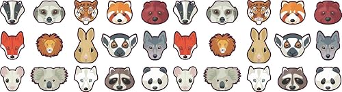 StickerTalk Animal Camera Dots Webcam Covers, 1 Sheet of 30 Stickers, 0.35 inches Tall Each