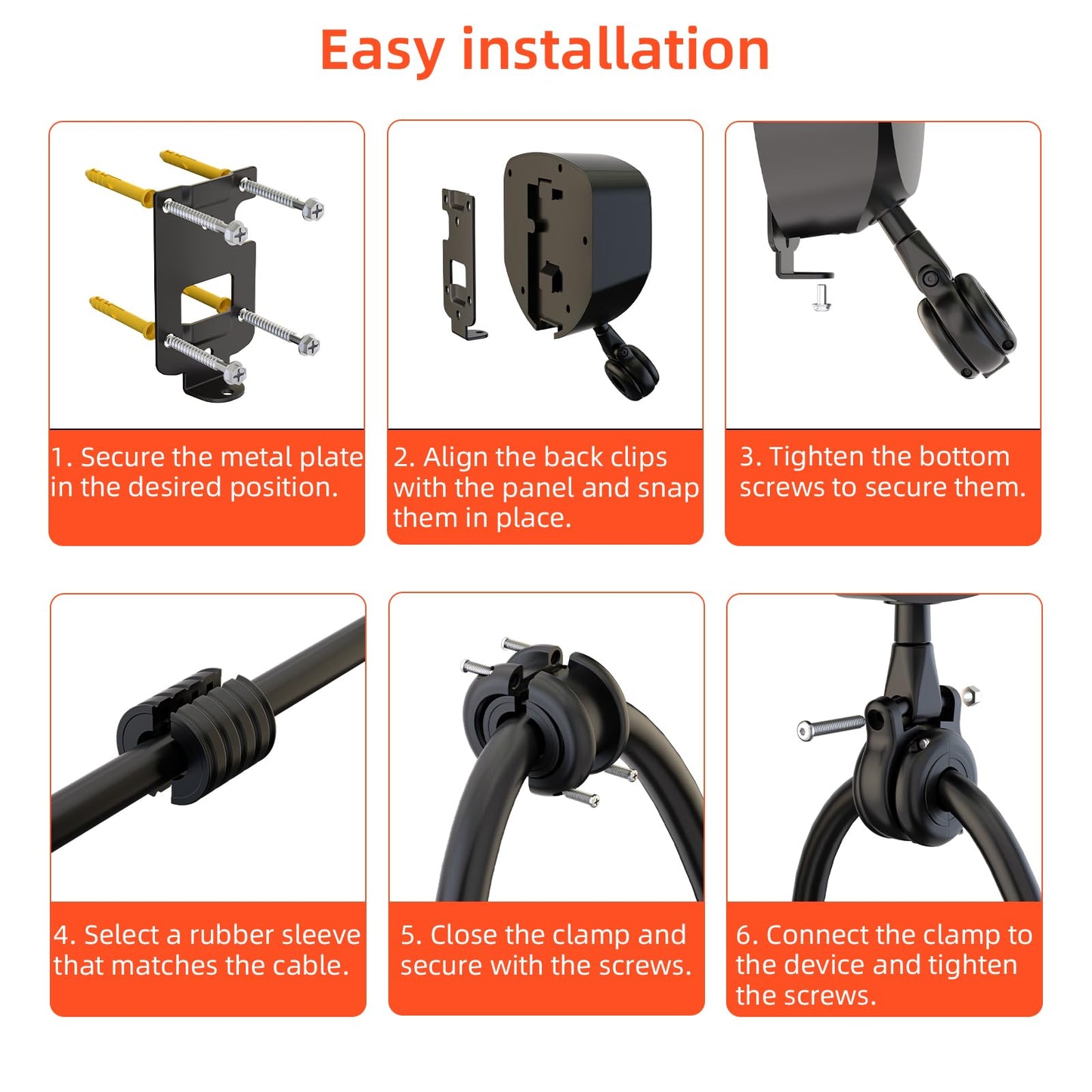 EV Charger Cable Retractor-11.5ft Wall Mount Automatic Charger Retractable Cord Reel and Retractable Cable Organizer for most EV Charger, Applies to
