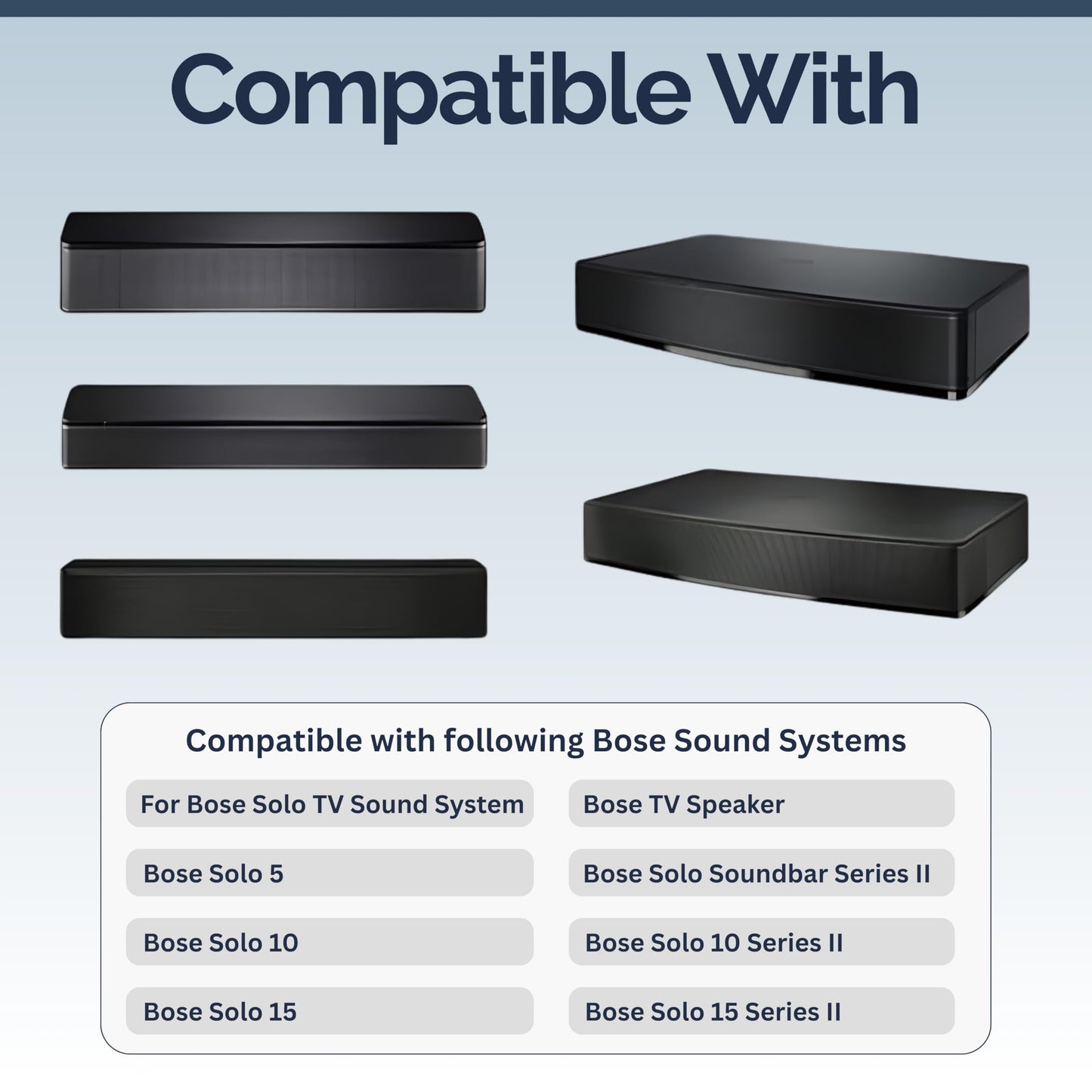 2 Pack Replacement Remote Control for Bose TV Speaker & Solo Soundbar Series II - Compatible with Bose Solo 5, Solo 10, Solo 15 Sound Systems - Easy