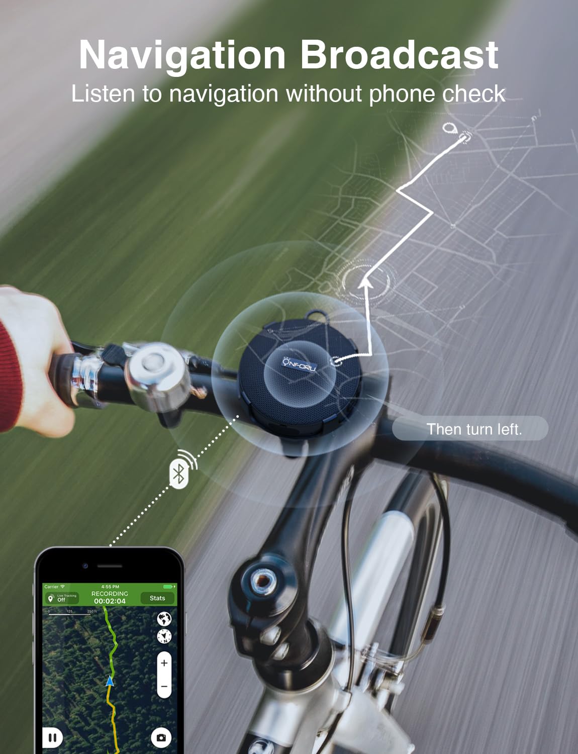 Onforu Portable Bluetooth Speaker for Bike, IP65 Waterproof Mini Outdoor Shower Travel Speakers, Bike Accessories Wireless Bicycle Speaker with Loud
