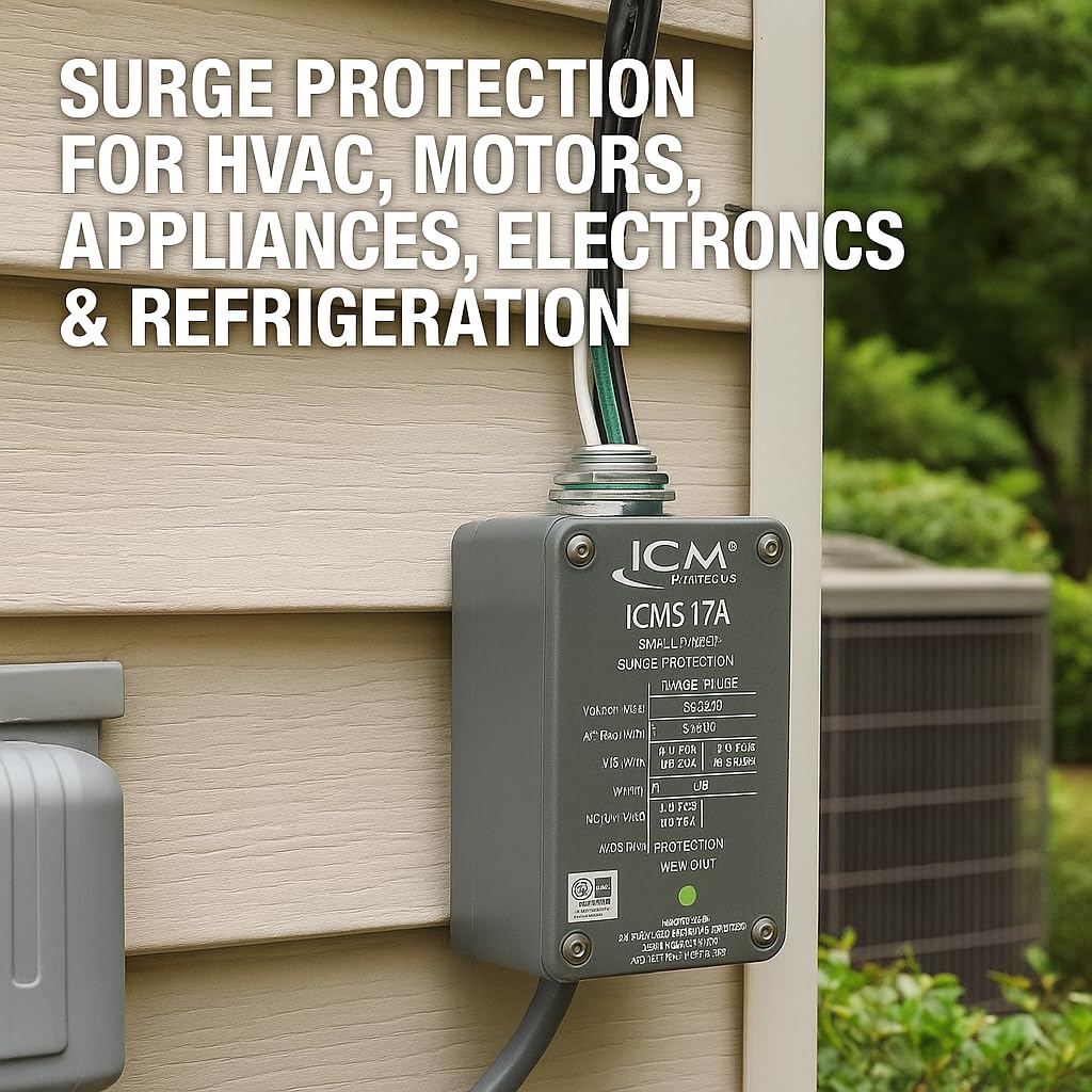ICM517A Single Phase Surge Protective Device (SPD), NEMA Type 4X Enclosed Type 2, Surge Protection for HVAC, Motors, Appliances, Electronics