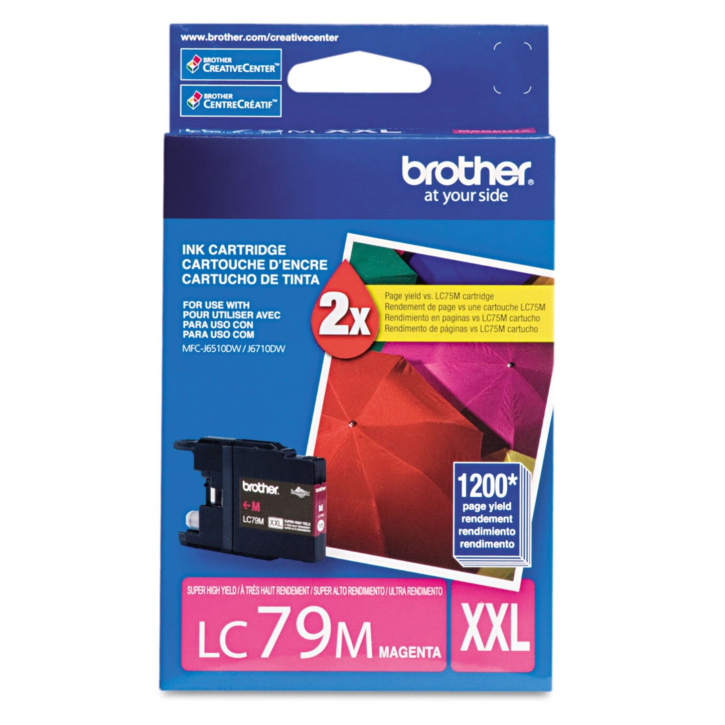 Brother Printer LC79M Super High Yield (XXL) Magenta Cartridge Ink - Retail Packaging