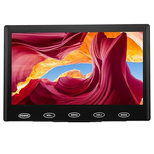 CAMWORLD 7 inch HD Security Monitor - Small Monitor 1024x600 IPS Screen with AV, VGA, HDMI Input - Remote Control - for PC/TV/Camera/Raspberry PI