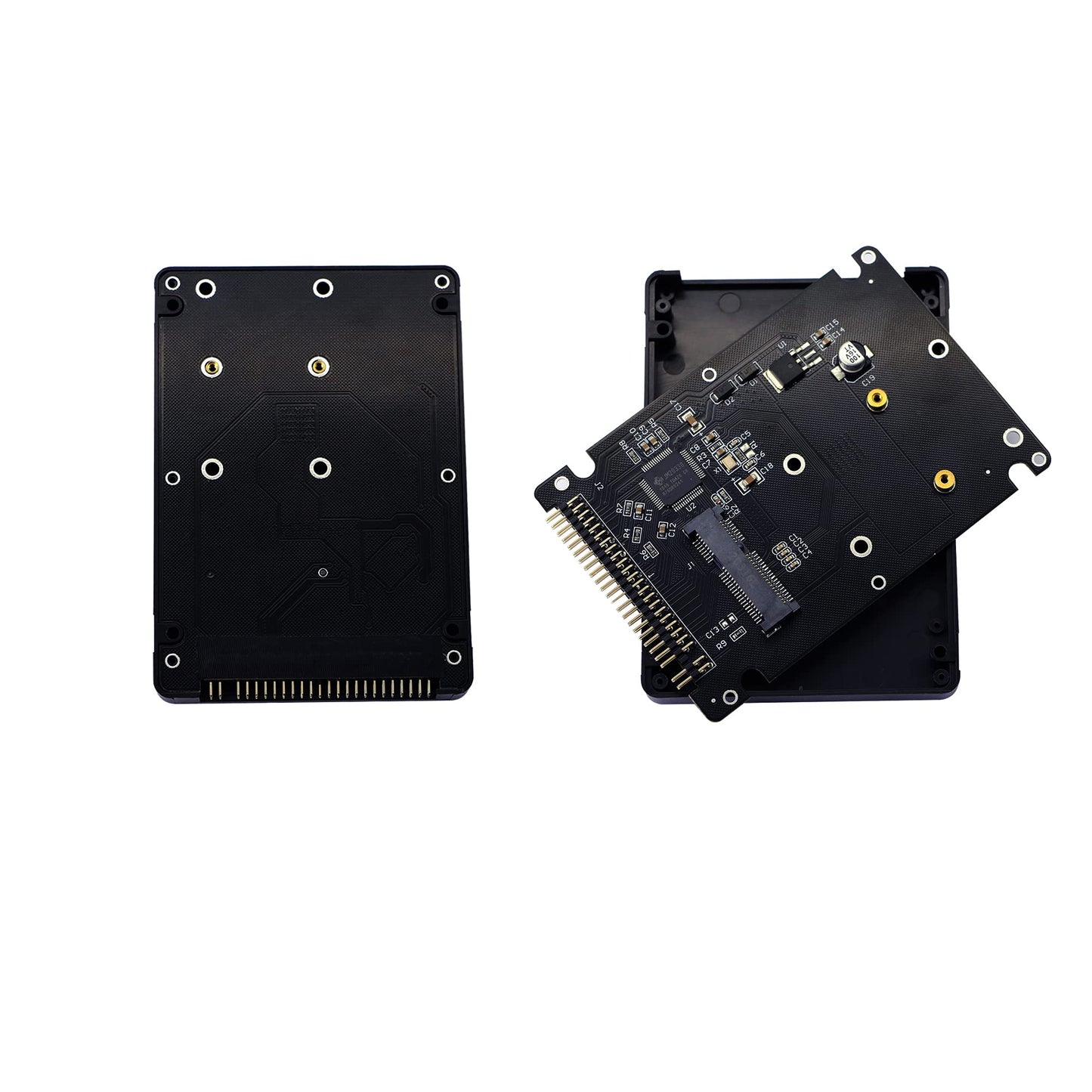 GINTOOYUN MSATA Mini PCI-E SSD to 2.5 Inch IDE 44Pin Enclosure Adapter, Black for Notebook Laptop?Desktop Computer and More