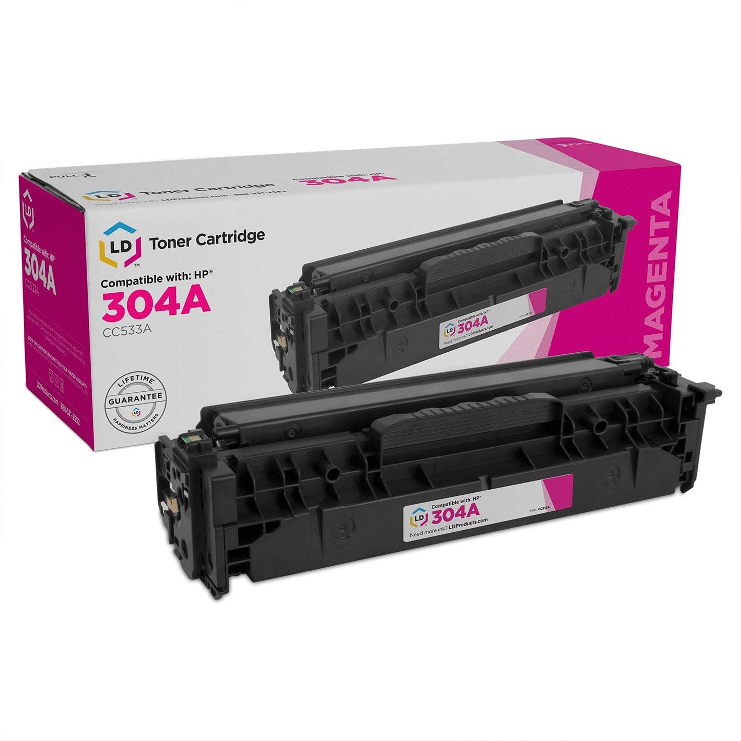 LD Products Remanufactured Toner Cartridge Replacement for HP 304A CC533A (Single Magenta) Compatible with These HP Printer Models Color LaserJet
