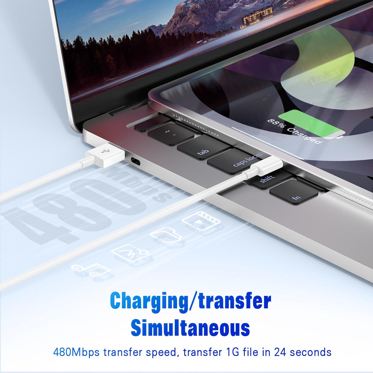 USB A to Lightning Cable, Apple Carplay Cable 3FT Car iPhone Charger Fast Charging Cord for iPhone 14 13 12 11 XS XR X Pro Max Mini 8 7 6S 6 Plus 5S…