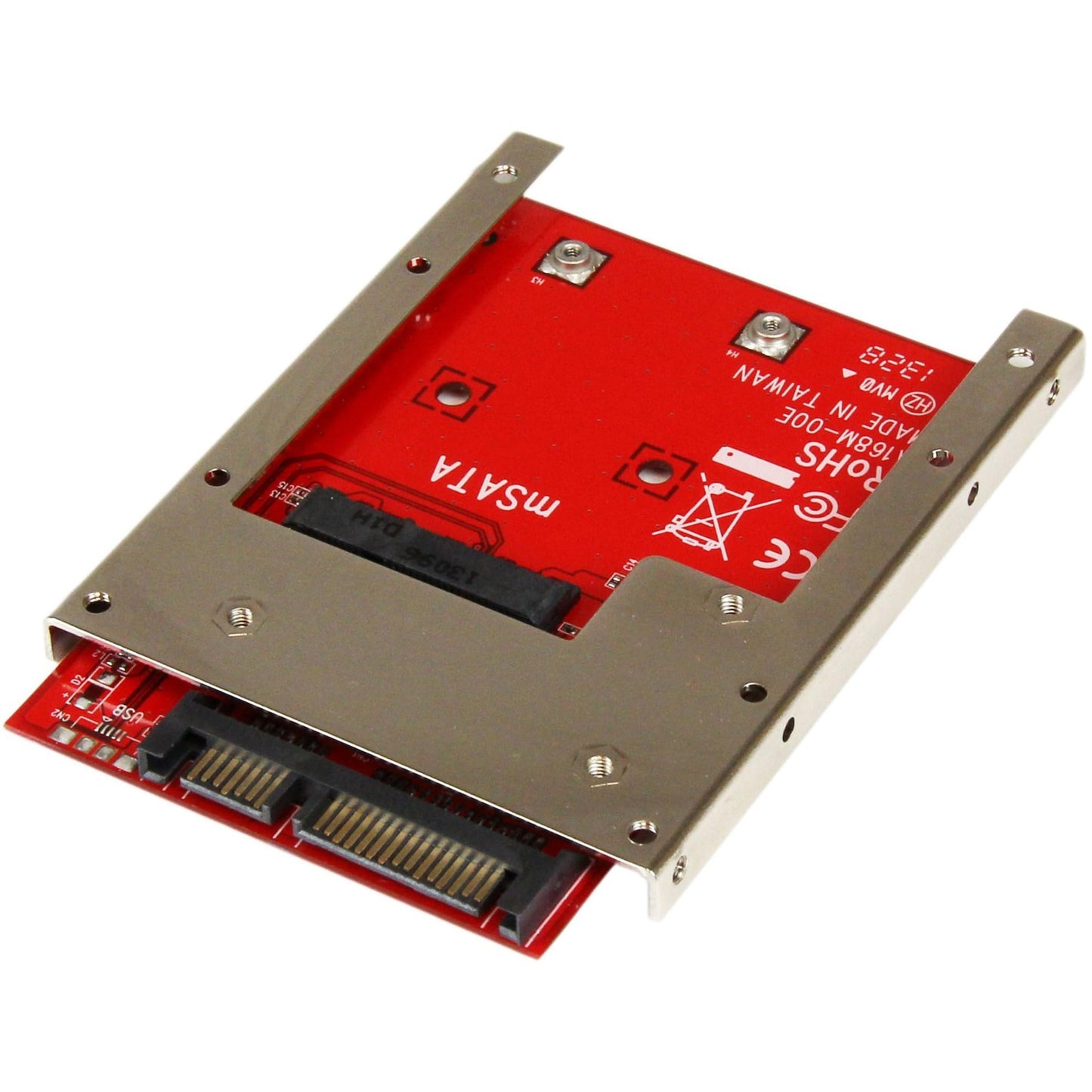 StarTech.com mSATA SSD to 2.5in SATA Adapter Converter - mSATA to SATA Adapter for 2.5in bay with Open Frame Bracket and 7mm Drive Height , TAA