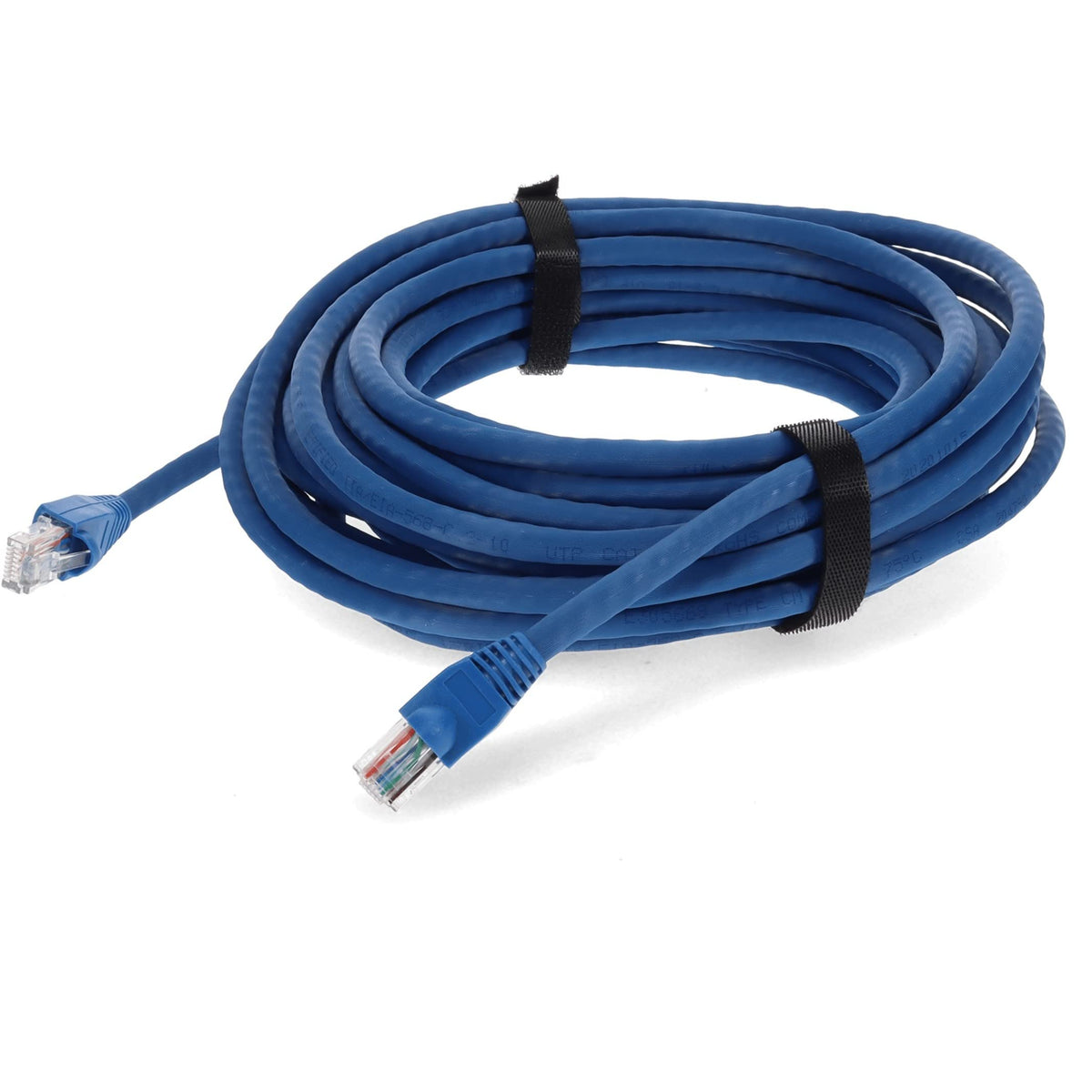 AddOn 14ft RJ-45 (Male) to RJ-45 (Male) Straight Blue Cat6A UTP PVC Copper Patch Cable