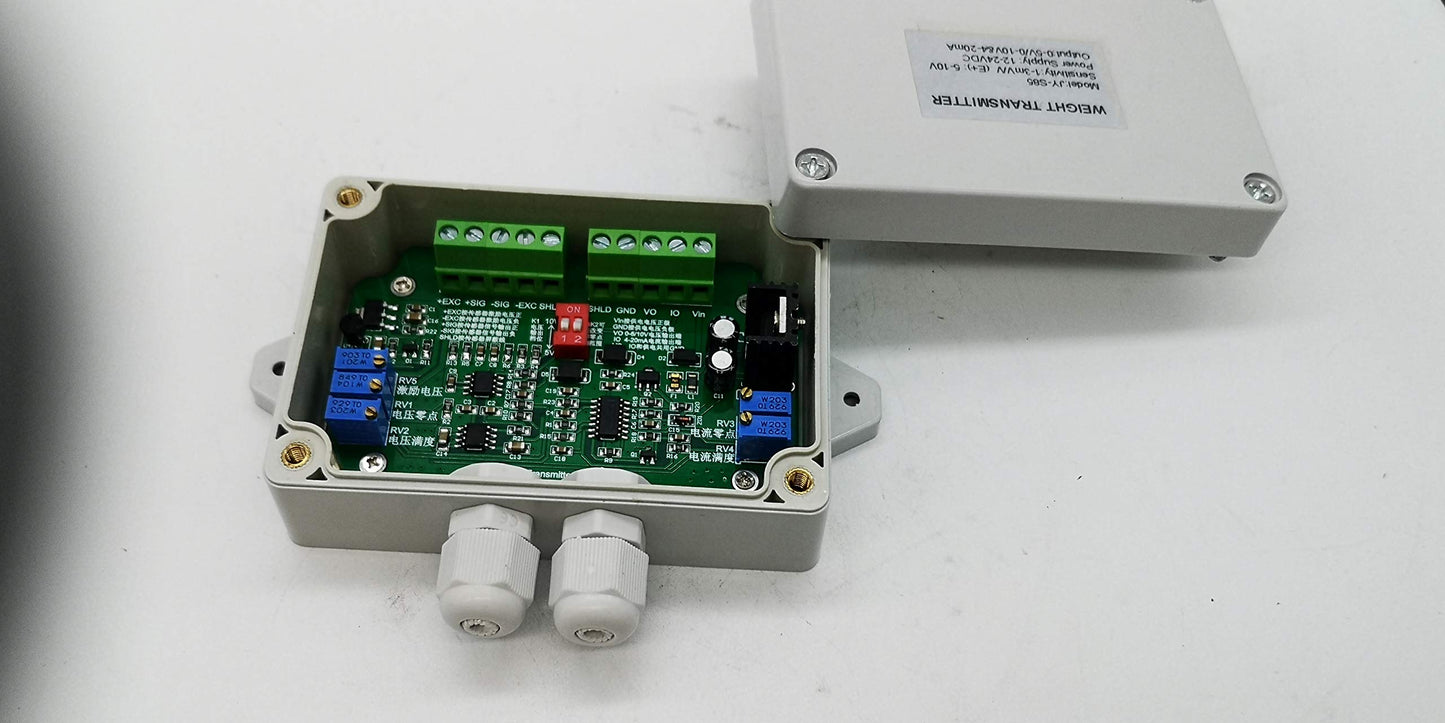 JY-S85 Weighing Scale Load Cell Amplifier Current Converter Weight Transmitter 24Vdc Supply 0-5V 0-10V 4-20mA Output (Upgraded JY-S85 E7.5-10V