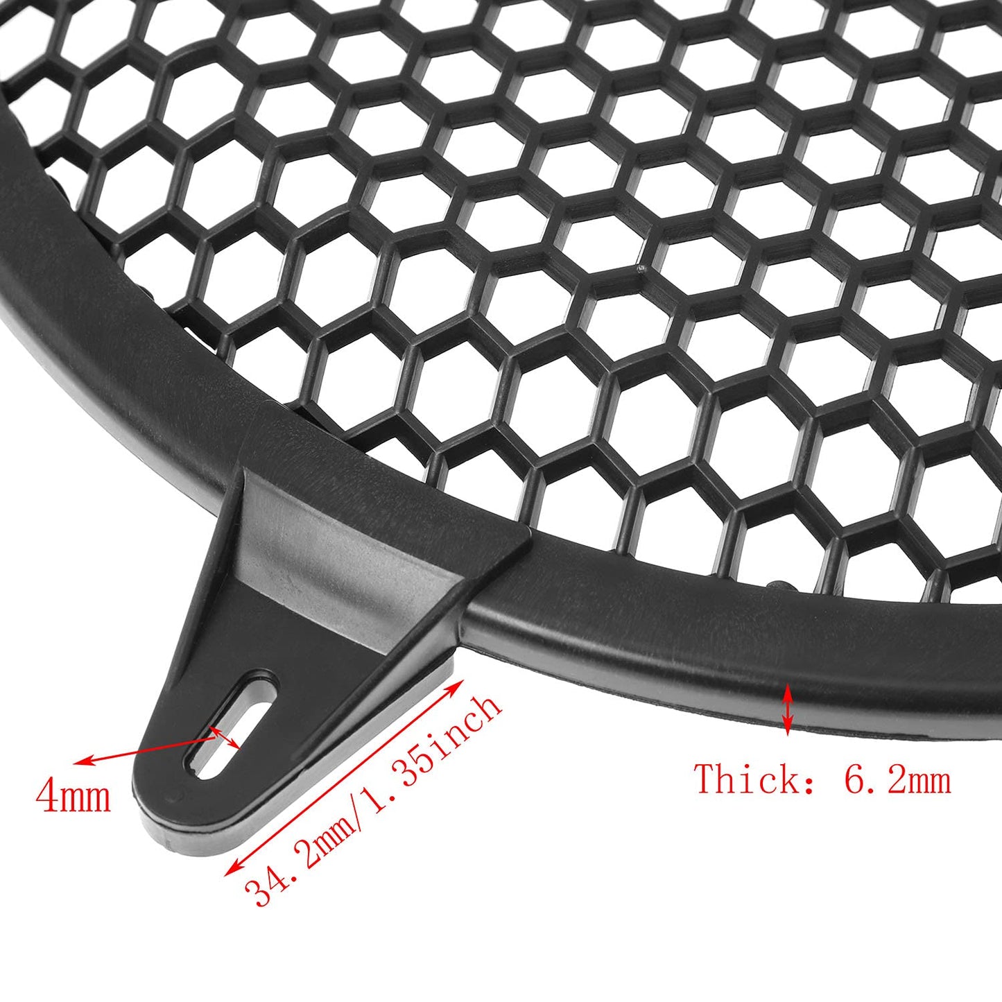 SQXBK 10 Inch Speaker Grille 2pcs 10 Inch Car Audio Speaker Subwoofer Waffle Guard Protector Net with Screws Loudspeaker Protective Mesh Cover
