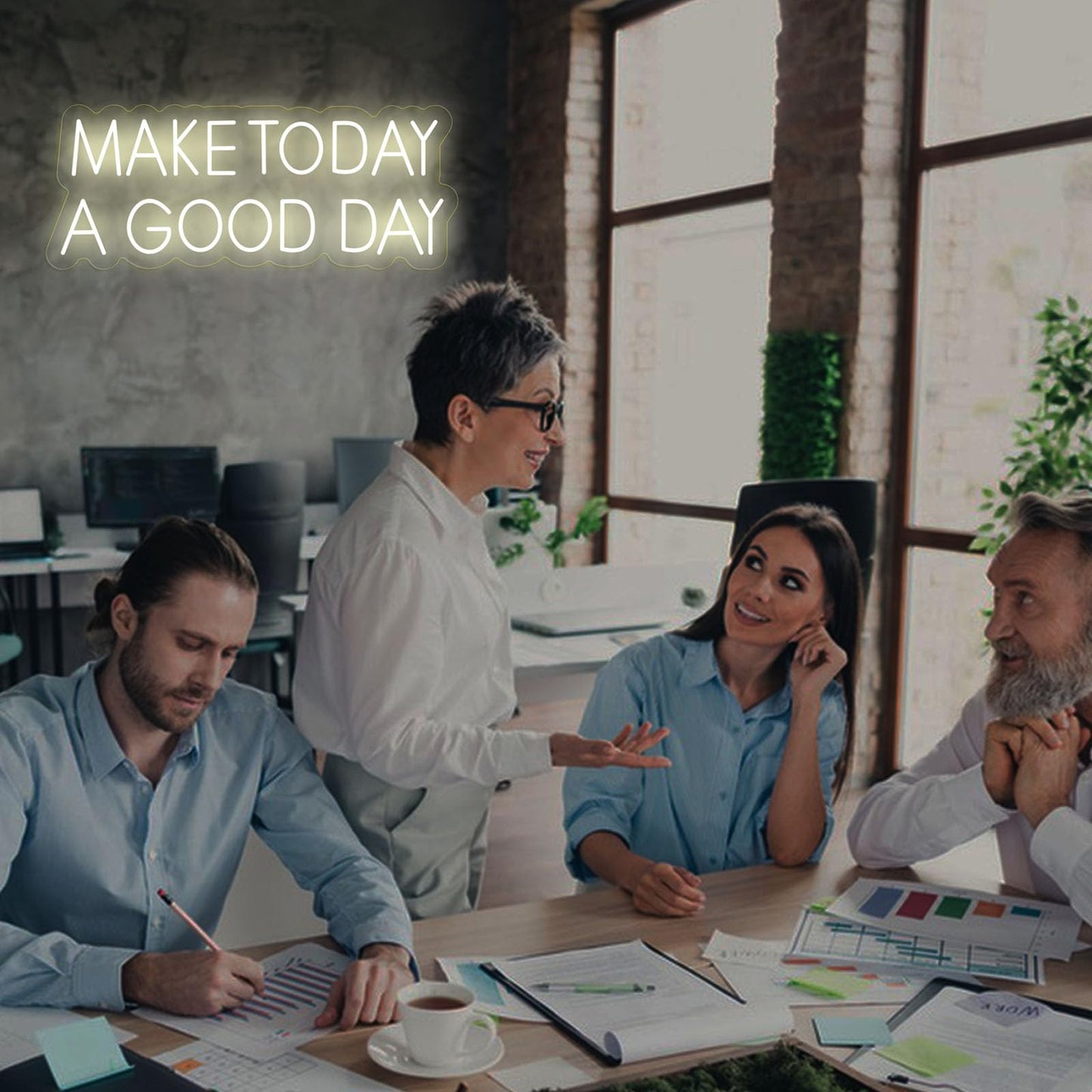 Make Today A Good Day Neon Sign Positive Led Neon Light for Wall Decor Inspirational Light Sign Wall Art LED Neon Light Up Sign for Party Wedding