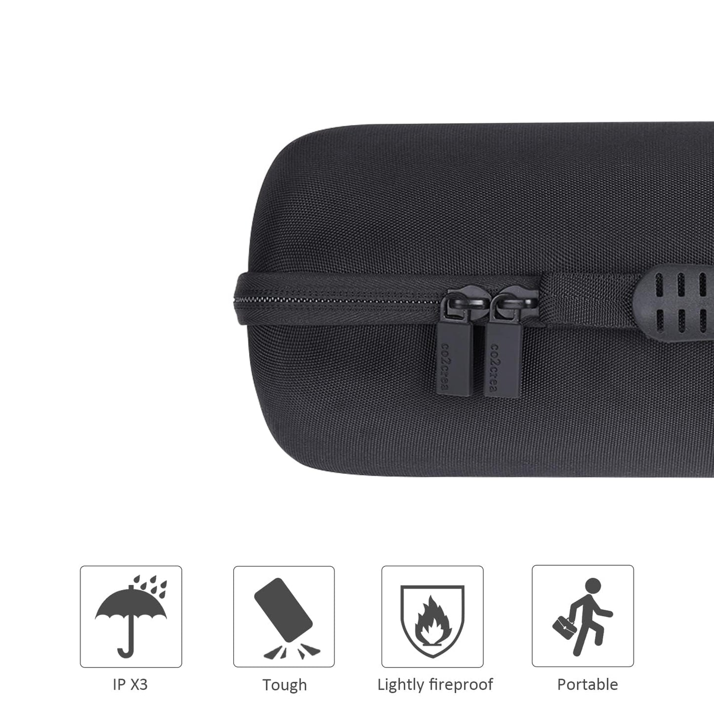 co2CREA Hard Travel Case Replacement for Ultimate Ears UE MEGABOOM 4 MEGABOOM 3 Portable Bluetooth Wireless Speaker (Black case for Speaker