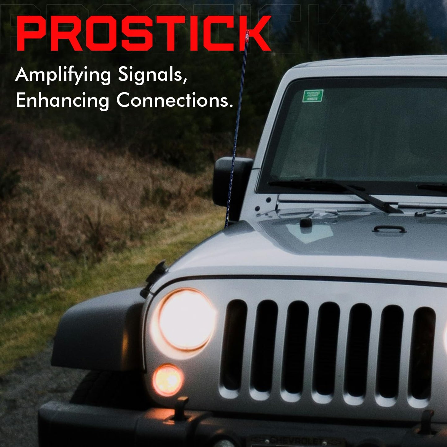 Prostick 4` Foot Fiberglass 1000 Watt - Black CB Radio Antenna