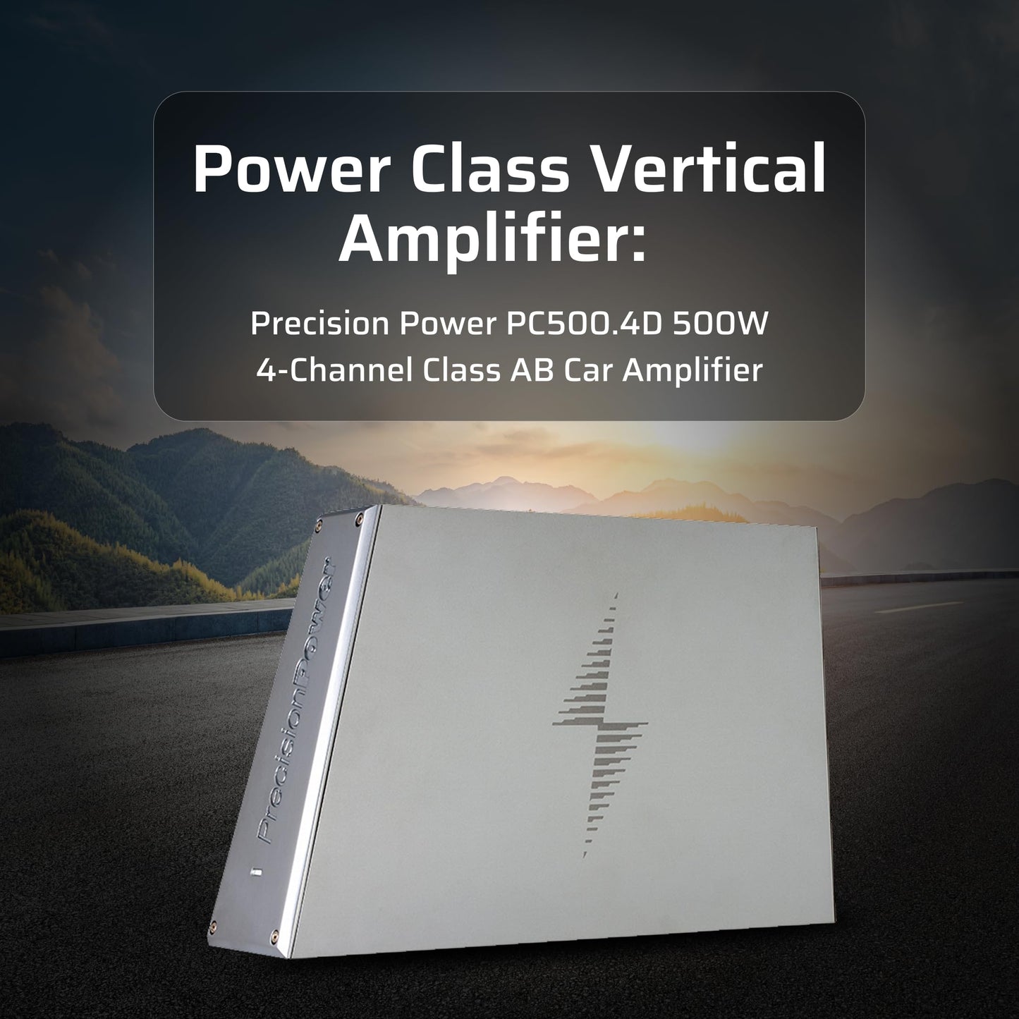 Precision Power PC500.4D Vertical Amp for Car, SUV, Truck - 500 Watt 4 Channel Class AB Amplifier | Compact Car Audio Amplifier with RCA Input