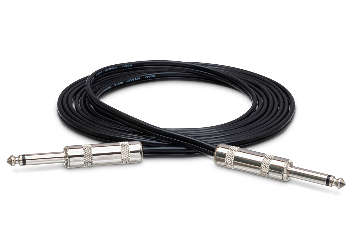 Hosa SKZ-603 Speaker Cable, Hosa 1/4" TS to Same, Black Zip, 3 Feet