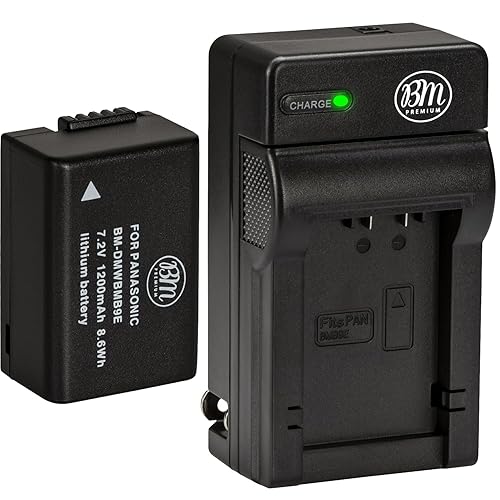 BM Premium DMW-BMB9 Battery and Battery Charger for Panasonic Lumix DC-FZ80, DMC-FZ40K, DMC-FZ45K, DMC-FZ47K, DMC-FZ48K, DMC-FZ60, DMC-FZ70