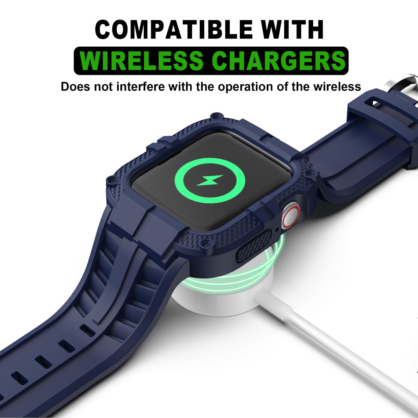 T-ENGINE Rugged Watch band Compatible with Apple Watch Series 9 Band for 41mm 40mm 38mm SE 9/8/7/6/5/4/3 for Men Women (41mm/40mm/38mm, Blue)